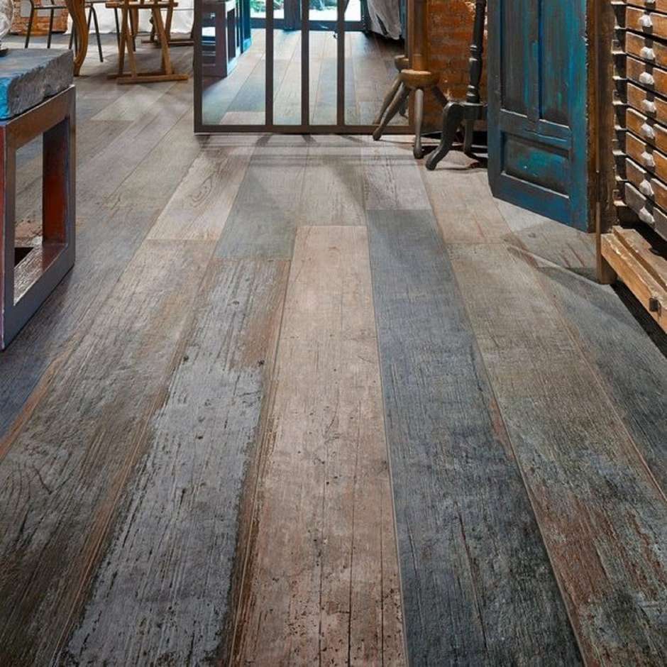 Pavimento effetto legno in gres porcellanato, Mix 15x120 cm - Blendart, Ceramica Sant'Agostino