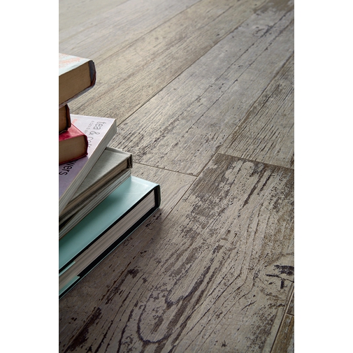 Pavimento effetto legno sverniciato, in gres porcellanato, Grey 15x120 cm - Blendart, Ceramica Sant'Agostino
