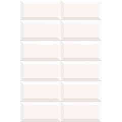 Piastrella 10x20 lucida rivestimento diamantata Bissel Bianco Mainzu