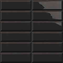 Piastrella 10x30 lucida rivestimento diamantata Bissel Nero  Mainzu