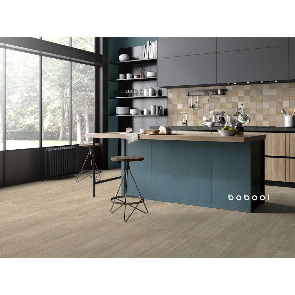 Piastrella da rivestimento con decoro tridimensionale, Beige Deck 3D, 33,3x100 cm - Concretus, Dom Ceramiche