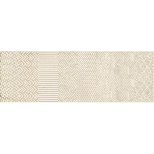 Piastrella da rivestimento con inserto decorato Decò, Beige, 33,3x100 cm - Concretus, Dom Ceramiche