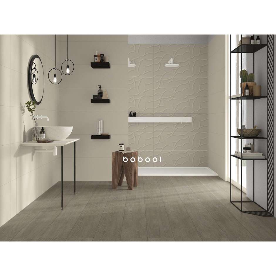 Piastrella da rivestimento decorata floreale, Beige, 33,3x100 cm - Comfort G, Dom Ceramiche