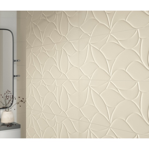 Piastrella da rivestimento decorata floreale con glitter, 33,3x100 cm - Comfort G, Dom Ceramiche