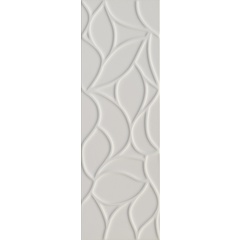 Piastrella da rivestimento decorata floreale moderna, Grigio, 33,3x100 cm - Comfort G, Dom Ceramiche