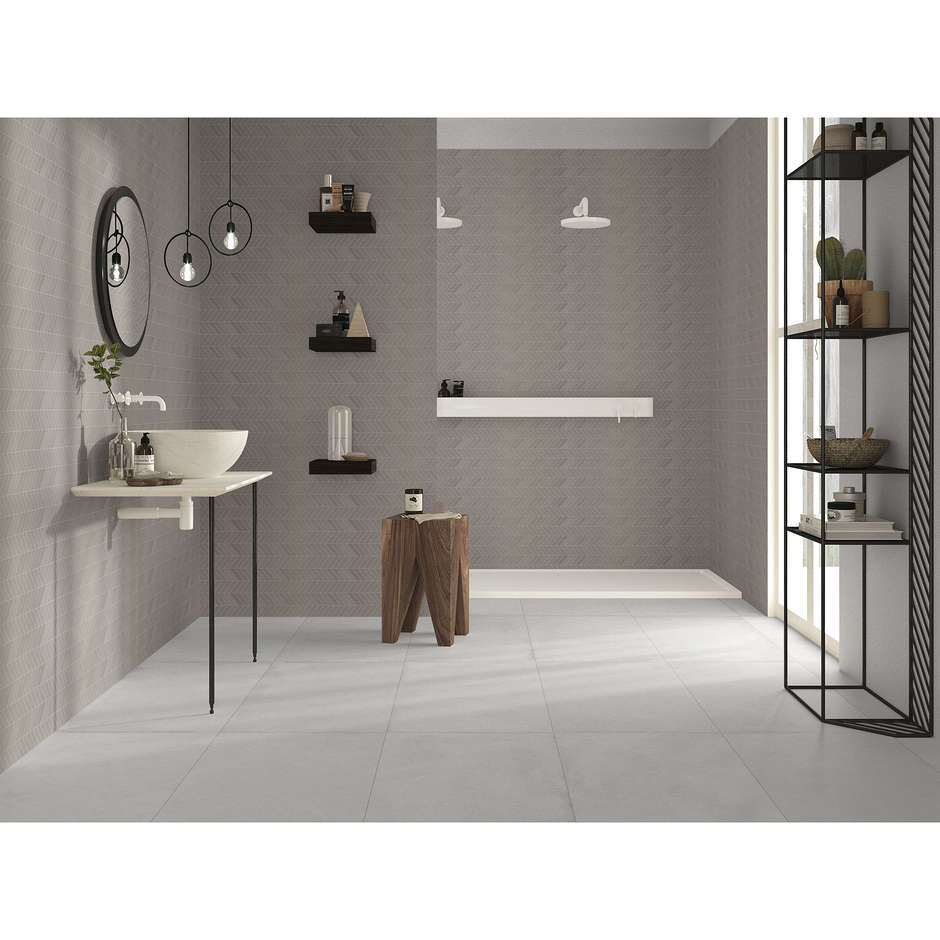 Piastrella da rivestimento decoro freccia, Greige, 10x60 cm - Smooth, Dom Ceramiche