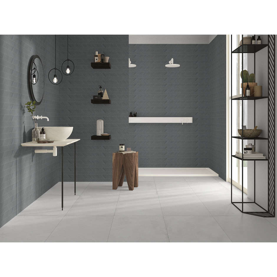 Piastrella da rivestimento decoro freccia, grigio Lead, 10x60 cm - Smooth, Dom Ceramiche