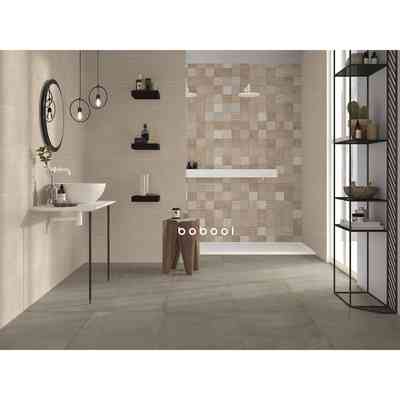 Piastrella da rivestimento effetto cemento, Beige, 25x60 cm - Concretus, Dom Ceramiche
