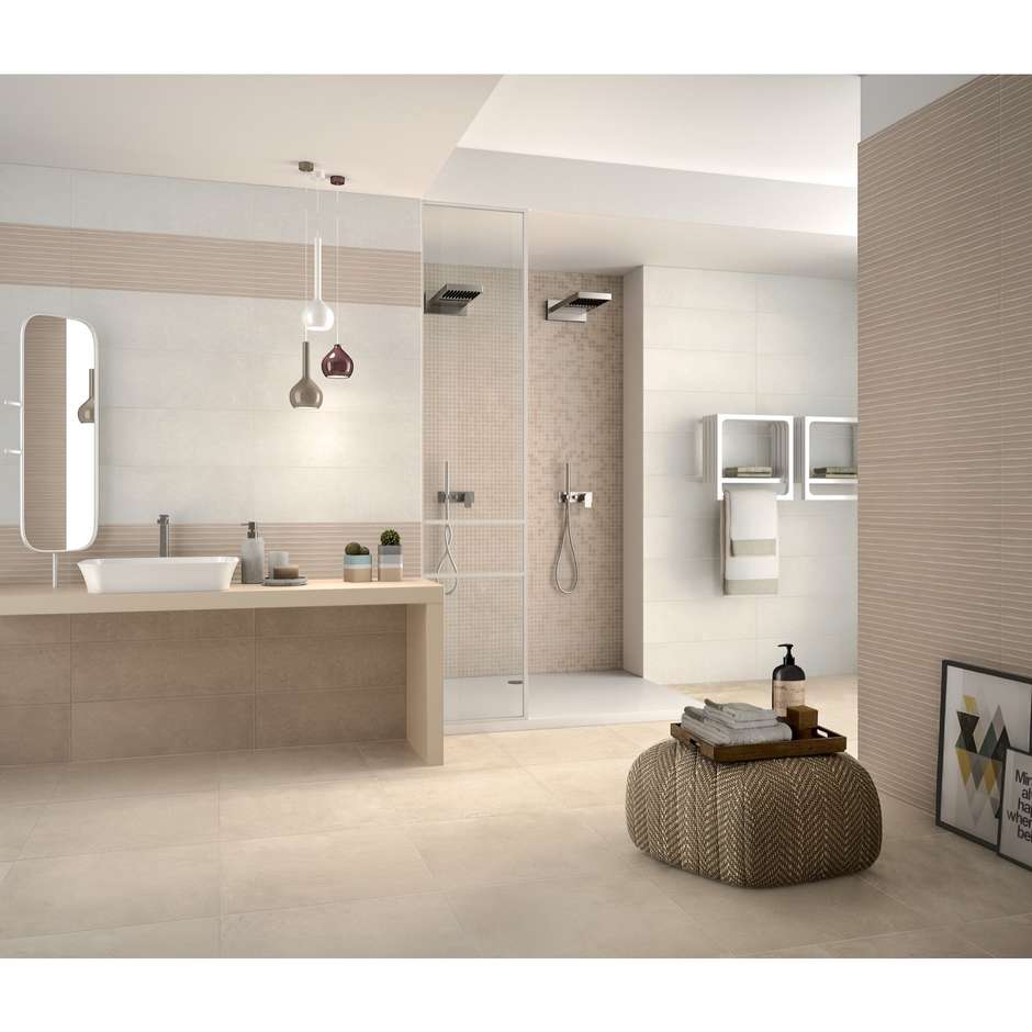 Piastrella da rivestimento effetto sabbia, Sand Greige, 25x75 cm - Desert, Dom Ceramiche