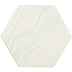 Piastrella da rivestimento lucida 15,3x17,5 forma esagonale Decoro Relief Bianco - Exabright, Tonalite