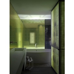 Piastrella dal decoro ricercato su fondo verde, ornata in Oro 20x20 cm confezione di 25 pezzi - Carmen C8 Ceramica Bardelli