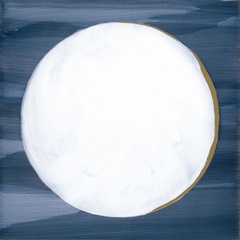 Piastrella decorata a mano su fondo lucido 20x20 cm Notturno 2 - Marcello Chiarenza, Ceramica Bardelli