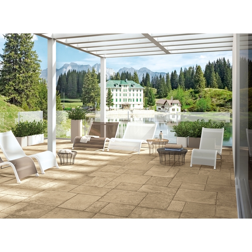 Piastrella effetto cotto semilucido rettificata 60x60 cm - Chateau Royal Cheverny, Blustyle