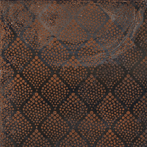 Piastrella effetto metallo ossidato, Patchwork Dark 20x20 - Oxidart, Ceramica Sant'Agostino