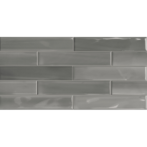 Piastrella effetto muretto lucido 7,3x30cm Shadebrick Grey - Shadebox, Ceramica Sant'Agostino
