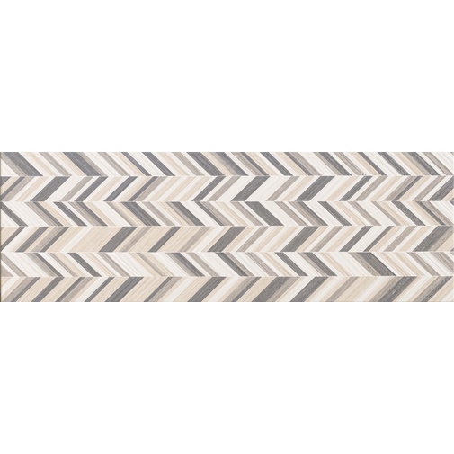 Piastrella in ceramica con inserto a freccia Chevron, Multicolore, 33,3x100 cm - Concretus, Dom Ceramiche