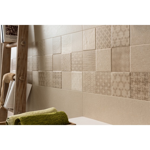 Piastrella in ceramica effetto cemento, Beige, 33,3x100 cm - Concretus, Dom Ceramiche