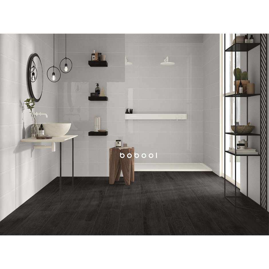 Piastrella in ceramica lucida, Ash 20x60 cm - Smooth, Dom Ceramiche