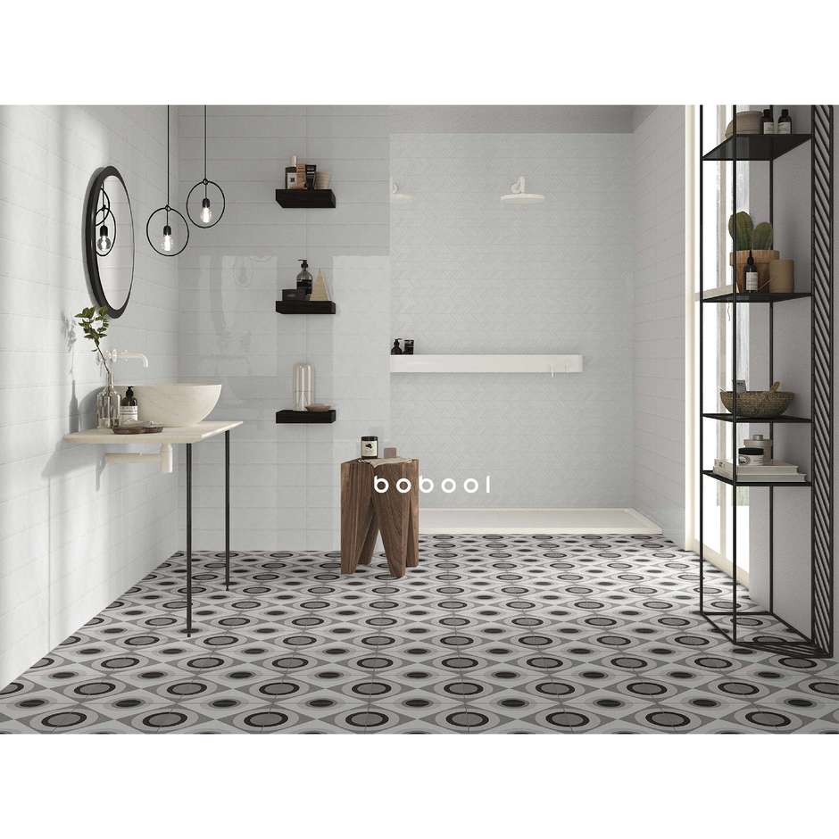 Piastrella in ceramica lucida, Bianco 10x60 cm - Smooth, Dom Ceramiche