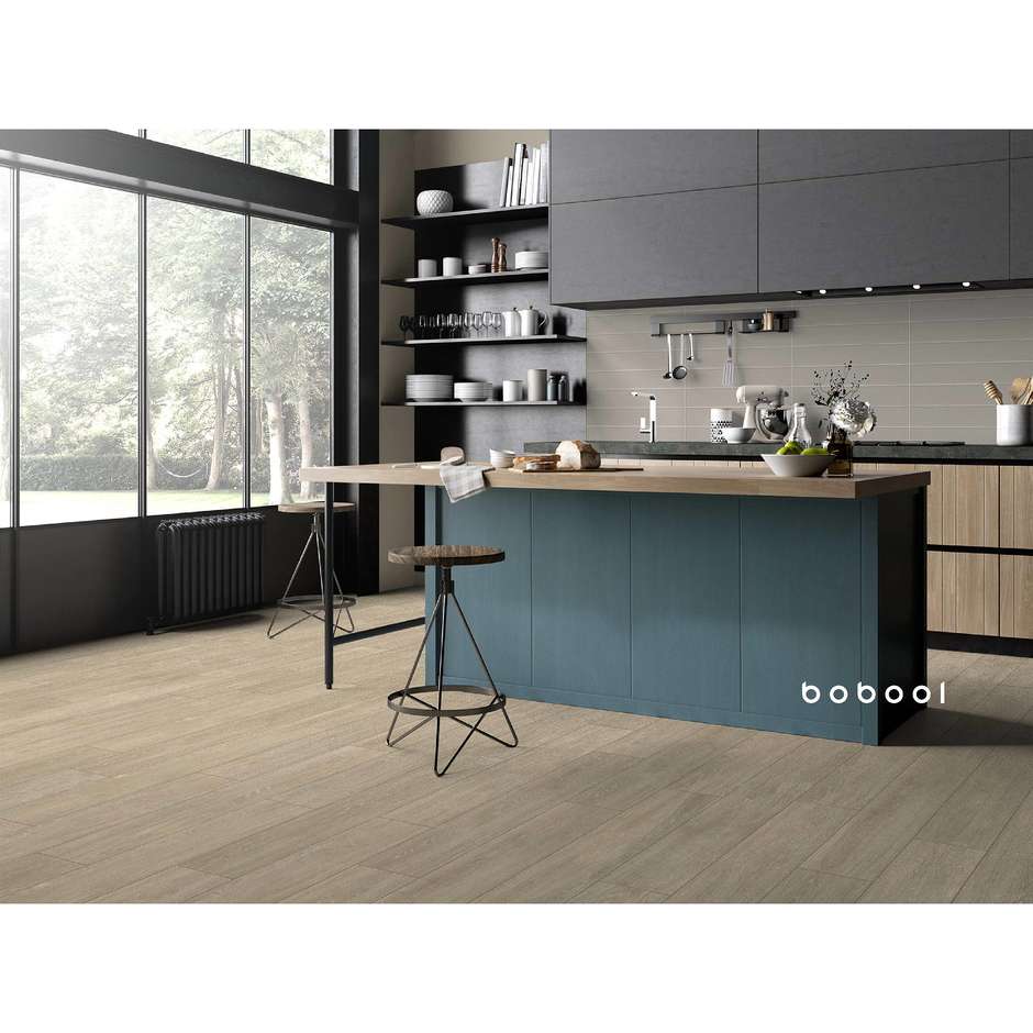 Piastrella in ceramica opaca per rivestimento, Greige, 10x60 cm - Smooth, Dom Ceramiche