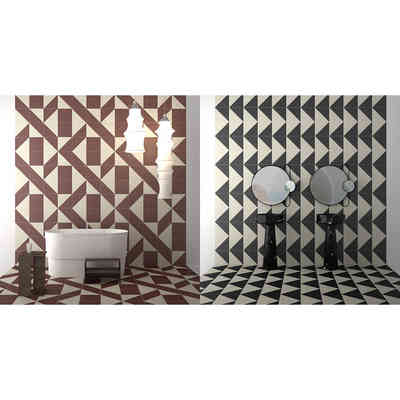 Piastrella in gres porcellanato effetto tela colore bianco 25x25 cm - Pittorica 4/M , Bardelli Ceramica
