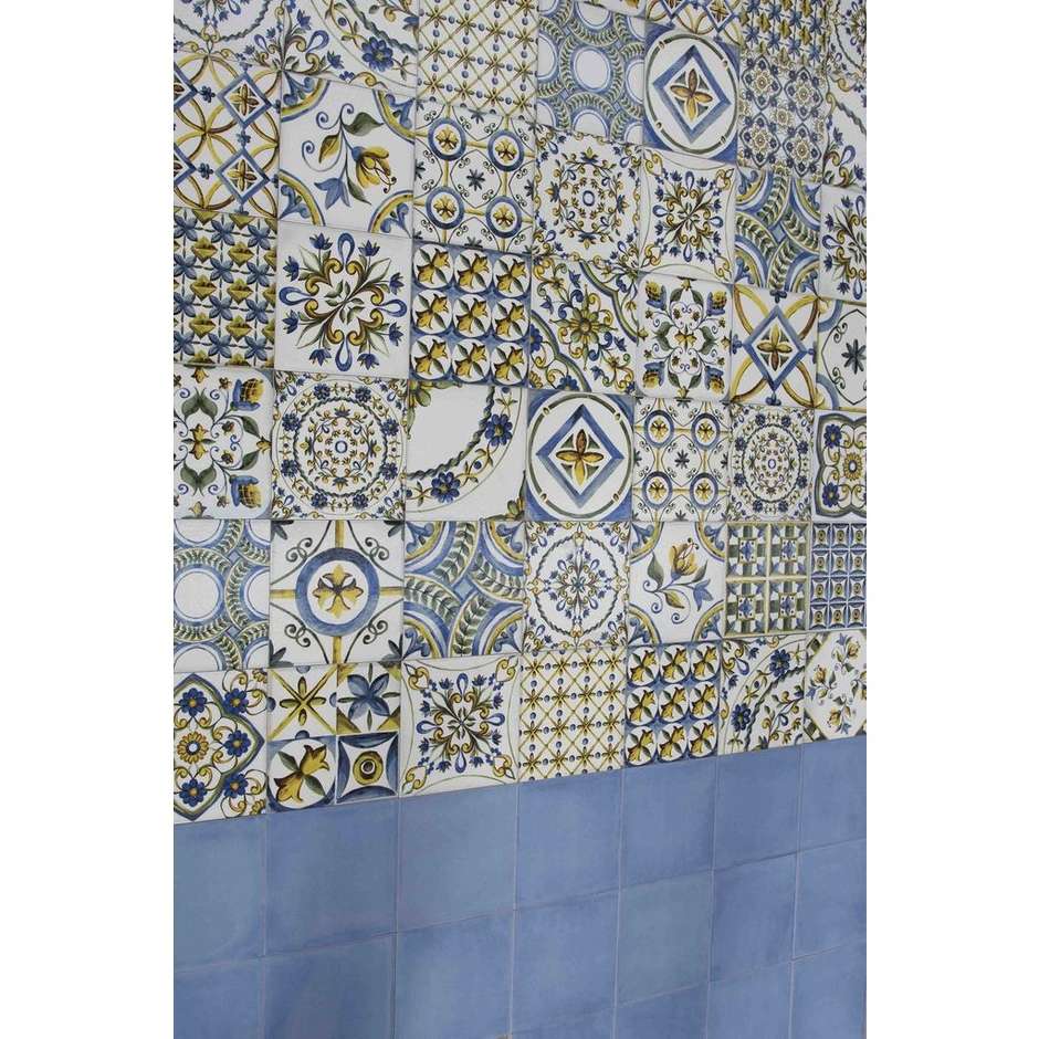 Piastrelle decorate in gres porcellanato, Fiore Mix Lucido 20x20 cm - Vita, Sant'Agostino