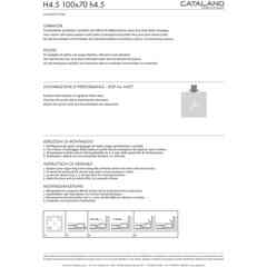 Piatto doccia a basso spessore, antibatterico, in ceramica, colore bianco 70x100x4.5 cm - Catalano