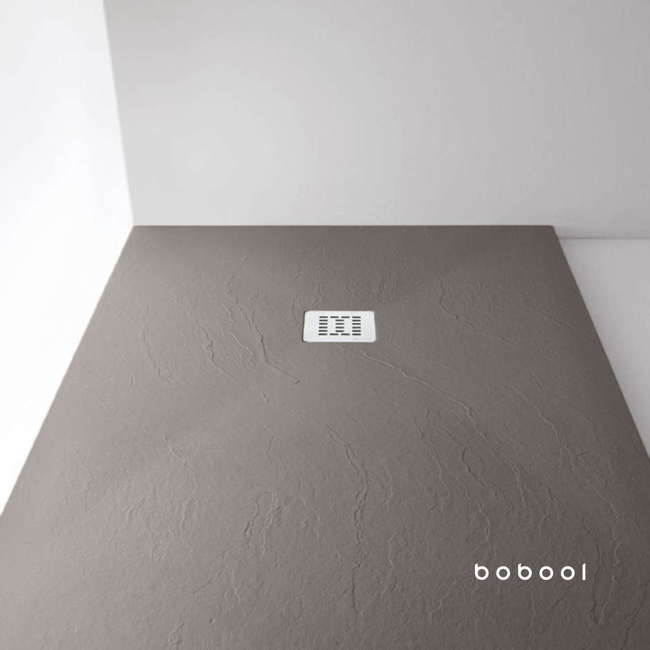 Piatto doccia a basso spessore effetto pietra colore vulcano misure 140x70 cm altezza 3,5 cm - Well, Arblù