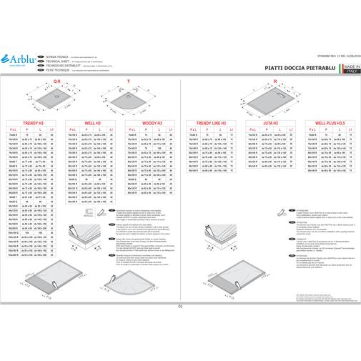 Piatto Doccia Misure Personalizzate.Piatto Doccia Effetto Pietra A Spacco Well Arblu 70x120x3cm Cappuccino