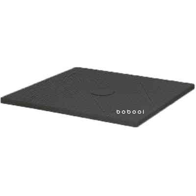 Piatto doccia in ceramica effetto cemento Malta Nero 80x80x3h cm - Uniko, Azzurra Ceramica