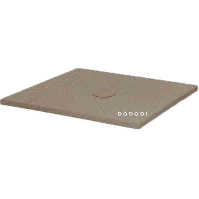 Piatto doccia in ceramica effetto cemento Malta Terra 80x80x3h cm - Uniko, Azzurra Ceramica