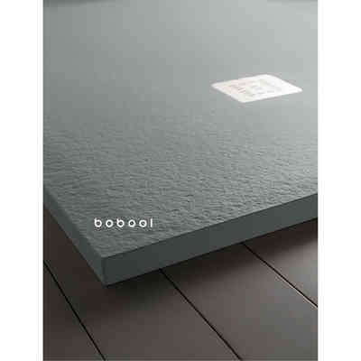 Piatto Doccia Effetto Pietra Grigio.Piatto Doccia In Resina Effetto Pietra Grigio Cemento 90x120x3 Cm Trendy Arblu