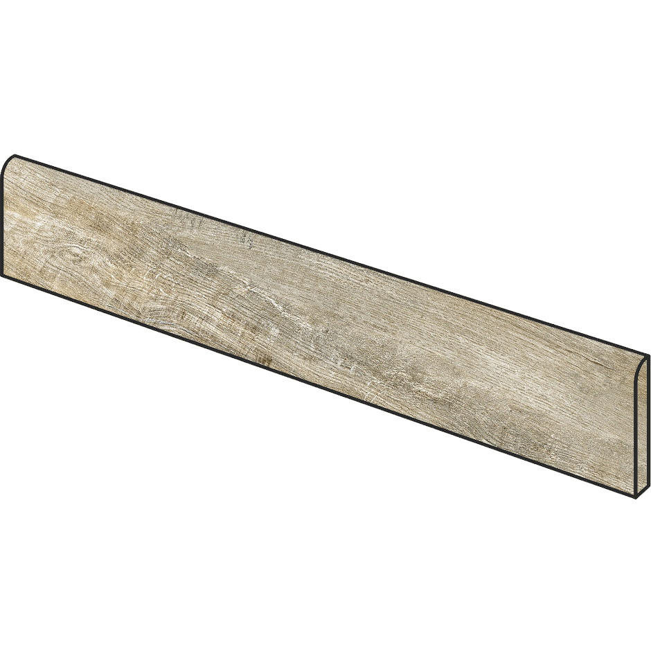 Plinthe effet bois vieilli beige 8x99,8 cm - Barnwood, Dom Ceramiche