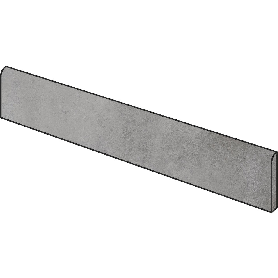 Plinthe effet béton gris 9x59,5 cm, rodée rectifiée - Entropia, Dom Ceramiche
