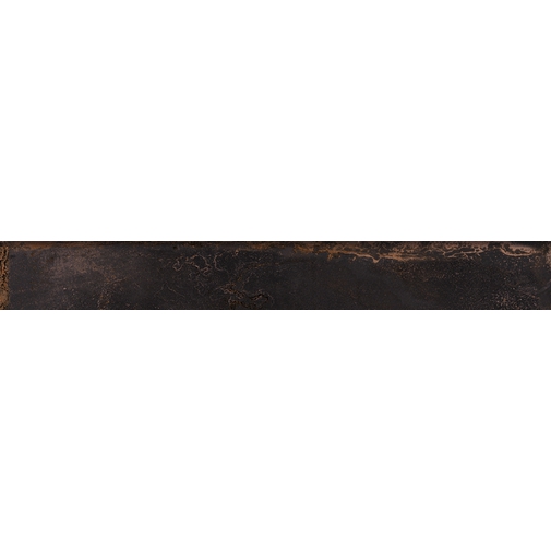 Plinthe effet métal oxydé, en grès cérame, Noir 7,3x60 cm - Oxidart , Ceramica Sant'Agostino