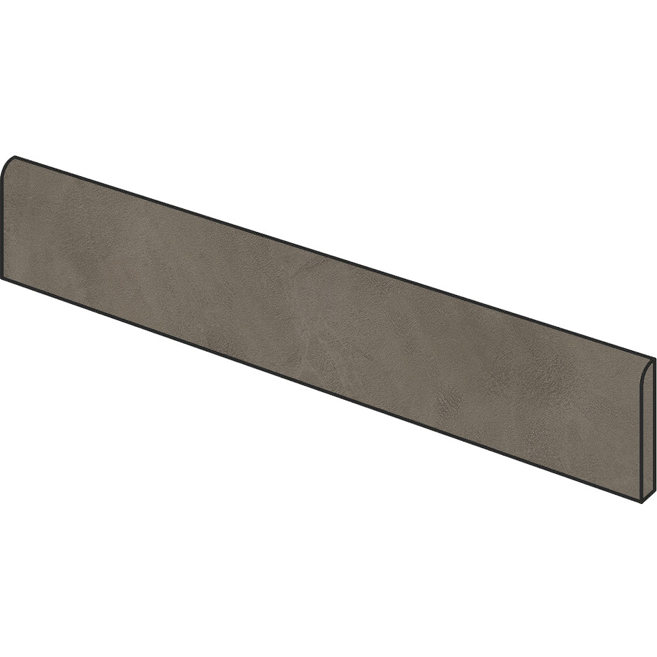 Plinthe effet résine gris foncé, rectifiée, 7x90 cm Tin - Comfort R, Dom Ceramiche
