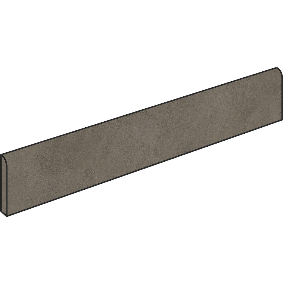Plinthe effet résine gris foncé, rectifiée, 9x59,5 cm Tin - Comfort R, Dom Ceramiche