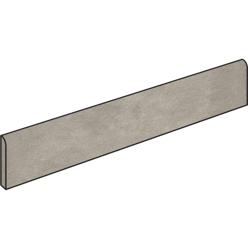 Plinthe effet résine, rectifiée, 9x59,5 cm, Gris cendre - Comfort R, Dom Ceramicha