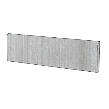 Plinthe en grès cérame effet béton Coffrage gris 9x60cm - Ciment, Casalgrande Padana