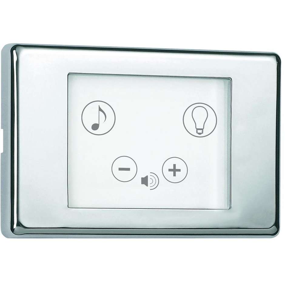 Pomme de douche corporelle rotative, 2 jets de douche + cascade, chromothérapie et audio - Acquavolo, Bossini