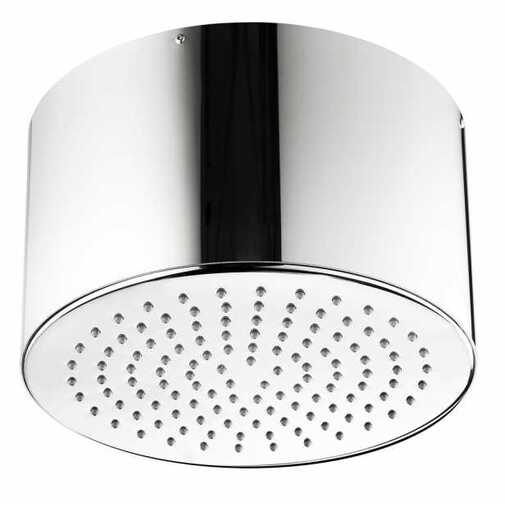 Pomme de douche de plafond cylindrique moderne diamètre 25 cm - Oki inox, Bossini
