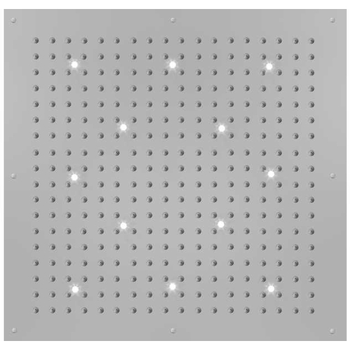 Pomme de douche encastrable au plafond avec led blanche 100x100 cm - Dream XL, Bossini