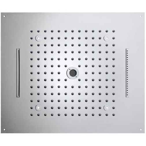 Pomme de douche encastrable au plafond, led blanche, 4 types de jets, 57x47 cm - Dream/4 led light, Bossini