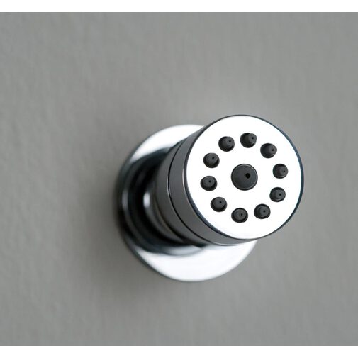 Pomme de douche latérale en nickel brossé avec anti-calcaire, réglable - Tondo Gom, Bossini