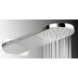 Pomme de douche murale rectangulaire arrondie, jet pluie et jet cascade, style moderne - Sidney/2, Bossini