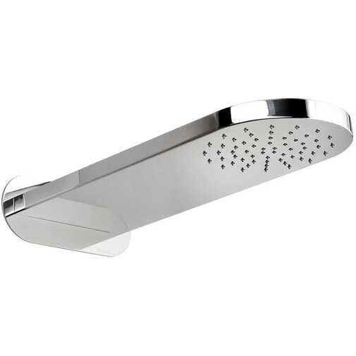Pomme de douche murale rectangulaire arrondie, jet pluie, style moderne - Sidney/1, Bossini