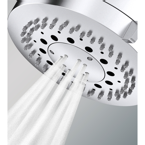 Pommeau de douche 3 jets, rond aux formes douces, diamètre 11 cm, raccordement universel - Classic, Bossini