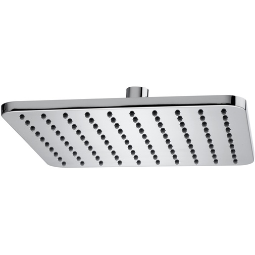 Pommeau de douche carré, au design élégant, 23x23 cm, chrome, raccordement universel - Cosmo, Bossini