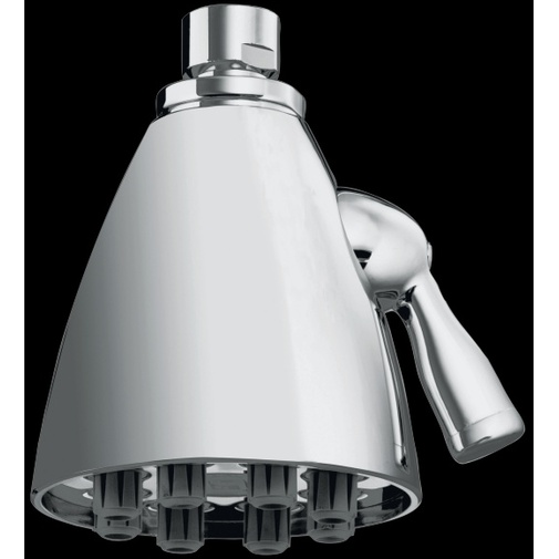 Pommeau de douche chromé à deux jets, design rond original 11,7 cm, raccordement universel - Big Rain, Bossini