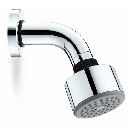 Pommeau de douche diamètre 7,5cm avec bras mural incurvé chromé - Cylindrico, Bossini